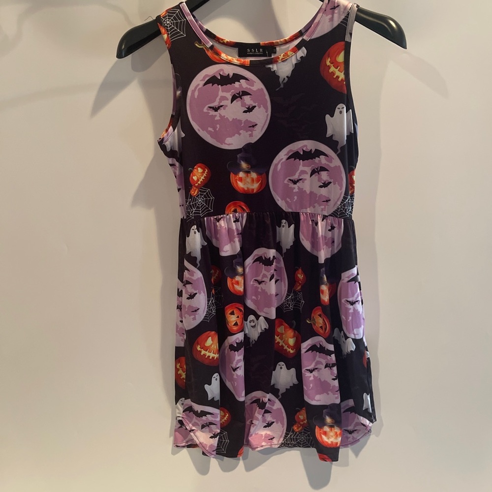 SSLR Women’s Sleeveless Halloween Dress Muliticolor Sz. Medium